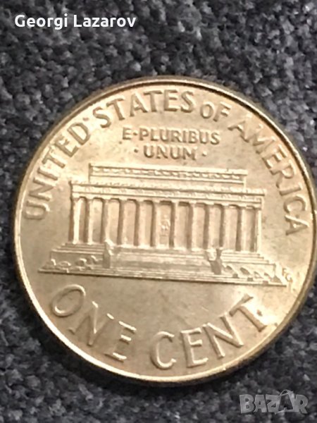 1 цент САЩ 2001 буква D рядка, снимка 1