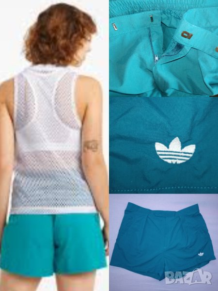 Adidas L- Оригинални къси панталонки/ шорти в тюркоазен цвят , снимка 1