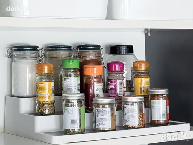 Поставка за подправки с 3 нива/Не се хлъзга/36,5x24x8,5 см, снимка 1