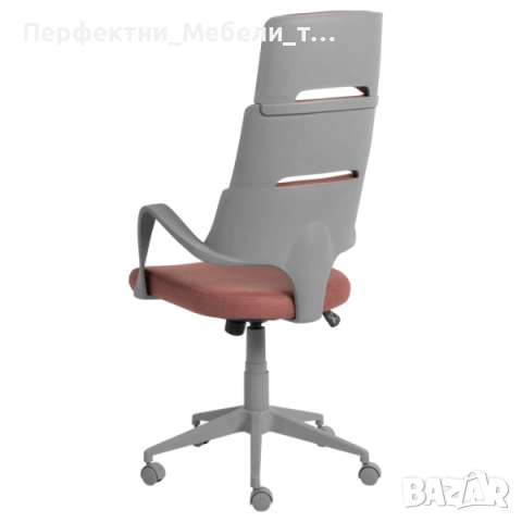 Президентски офис стол в цвят БОРДО.Дизайнерски директорски офис стол инкономичен бордо., снимка 2 - Столове за офис - 52398994