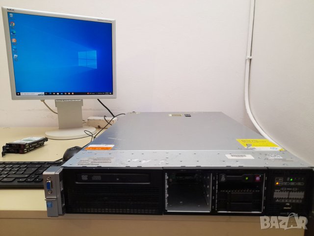 HP ProLiant DL380 Gen8 2x XEON 48 ядрен компютър с Windows 10, снимка 1 - Работни компютри - 41920667