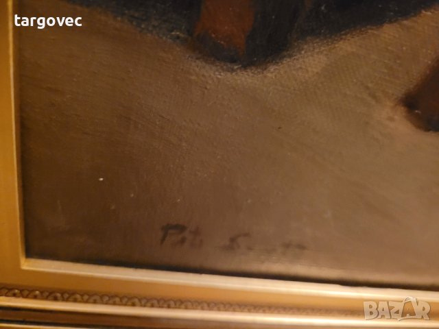 Прекрасна рустикална аристократична маслена картина, снимка 2 - Антикварни и старинни предмети - 41732332