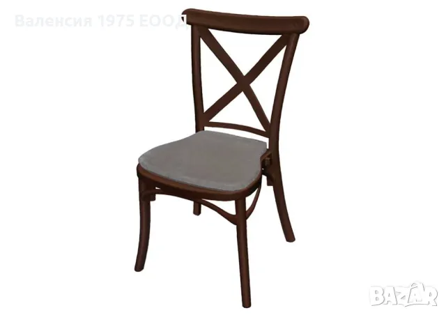 Трапезен стол Крос с възглавничка, снимка 8 - Столове - 48712704