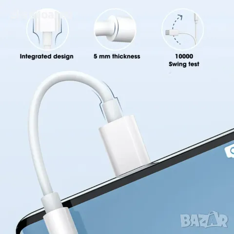 Преходник от USB Тип C към 3,5 мм AUX жак, адаптер за слушалки Usb-C към 3 5 мм жак HiFi аудио стере, снимка 7 - USB кабели - 47632580