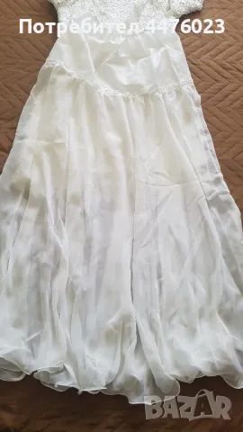 Бяла рокля от брюкселска дантела, снимка 5 - Детски рокли и поли - 50374880