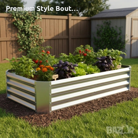 Метална поцинкована леха за зеленчуци и цветя - здрава и устойчива, снимка 7 - Други стоки за дома - 53592438