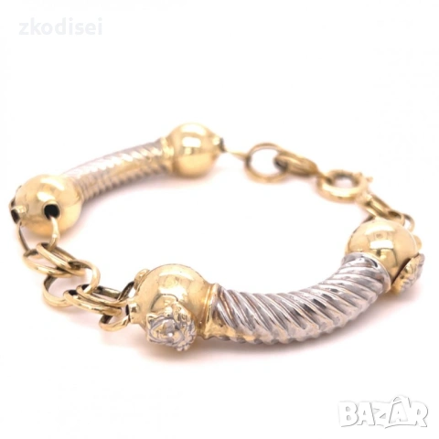 Златна дамска гривна 11,62гр. 20,5см. 14кр. проба:585 модел:29618-1, снимка 2 - Гривни - 53116612