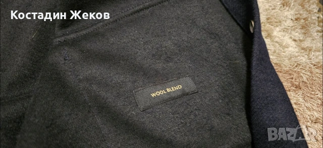 Мъжко връхно яке тип риза (overshirt) в тъмносин цвят. Massimo Dutti. Като ново., снимка 7 - Якета - 53827620