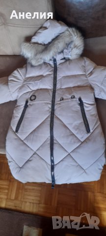 Бежово дамско палто, снимка 3 - Палта, манта - 39969498
