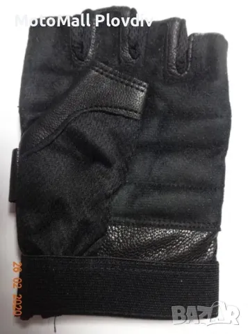 Кожени ракавици без пръсти рокерски рокер чопър мото мотори мотор, снимка 3 - Аксесоари и консумативи - 49316016