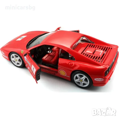 Метални колички: Ferrari F355 Challenge №1 – състезателен метален модел 1:24, снимка 5 - Колекции - 55945667