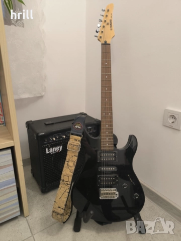 Нова китара Yamaha + кубе Laney + кабел + колан + стойка = комплект