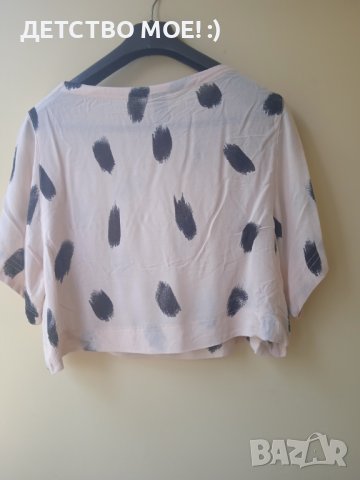 H&M дамска блуза къс модел  100% вискоза, снимка 4 - Тениски - 41461496