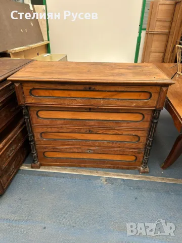 8447 шкаф / скрин с 4 чекмеджета от масивно дърво ( дърворезба ) 50/115см -цена 109  лв tm -90см вис