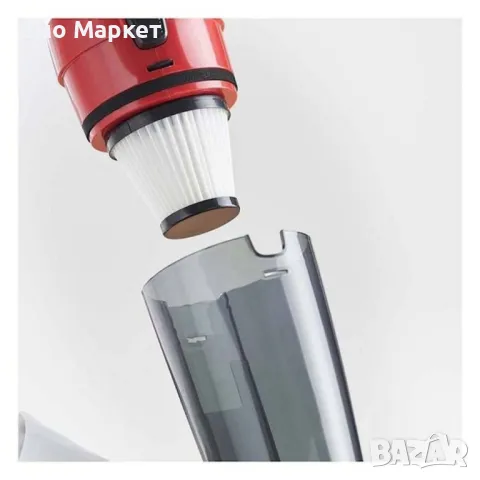 Прахосмукачка вертикална и ръчна 2в1 Rosberg, 600W, 0.8л., Циклон, Без торба, Черен/оранжев, снимка 6 - Прахосмукачки - 50052578