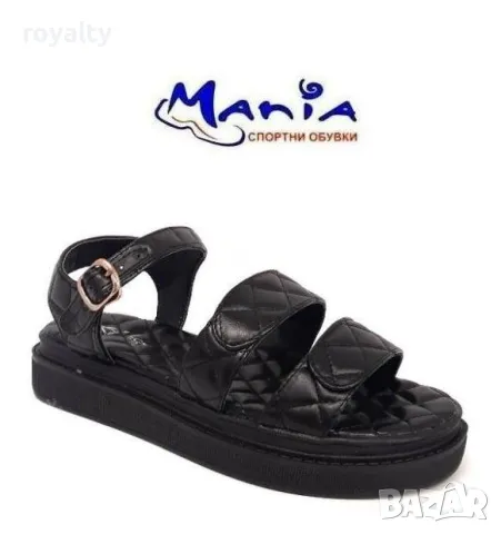 Дамски сандали в черно и бяло