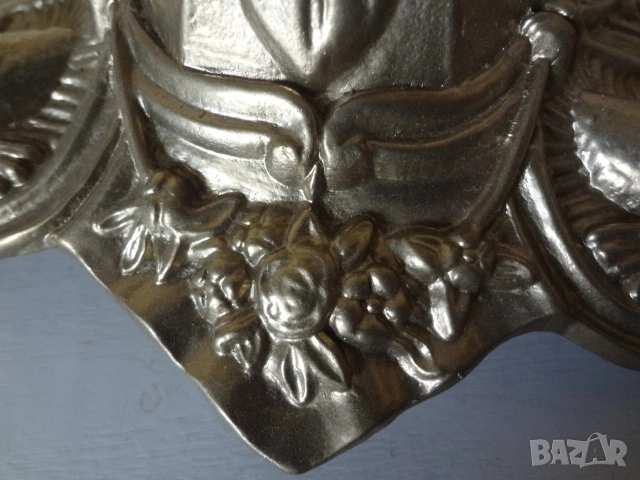 Комплект от 2 бр. бронзови свещника, снимка 10 - Антикварни и старинни предмети - 53079450