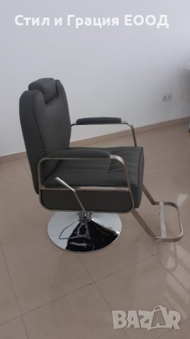 Бръснарски стол Neptuno - plateado/dorado - тъмно сив, снимка 3 - Бръснарски столове - 44144745