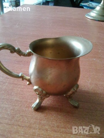 Месингова каничка за мляко или сметана, снимка 1