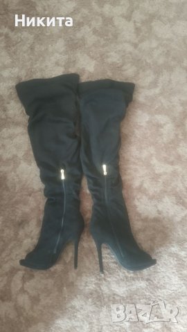 Летни високи чизми с ток 38 номер, снимка 3 - Дамски ежедневни обувки - 41459009