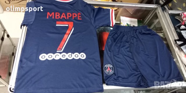 футболен екип PSG нов  Mbape тениска и шорти, снимка 2 - Детски комплекти - 35737439