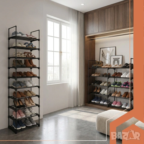 Метална етажерка за обувки / Поставка за обувки / Рафт за обувки, снимка 11 - Етажерки - 53667284