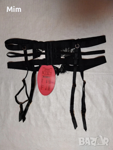 М Черен еластичен колан с жартиери за чорапи , снимка 5 - Бельо - 52589202