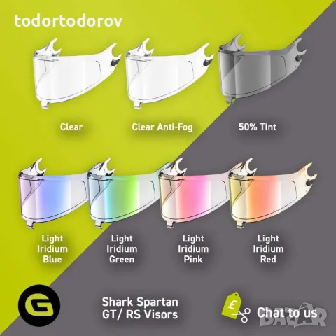 Визьор за мото каска Shark Spartan GT/ GT Pro/ Spartan RS, снимка 2 - Аксесоари и консумативи - 48732297
