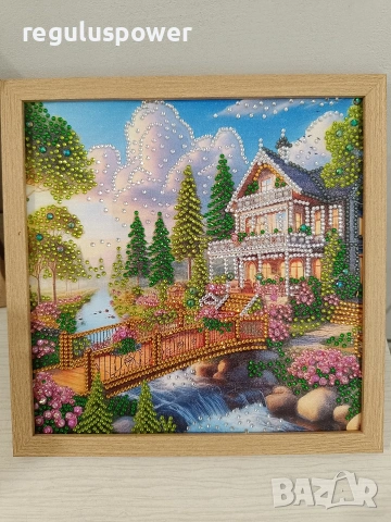 Диамантен гоблен 25 х 25 см. Готов изработен в рамка. 