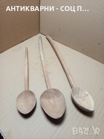 Комплект Стари Ръчно Изработени Големи Дървени Лъжици., снимка 5 - Антикварни и старинни предмети - 51370599
