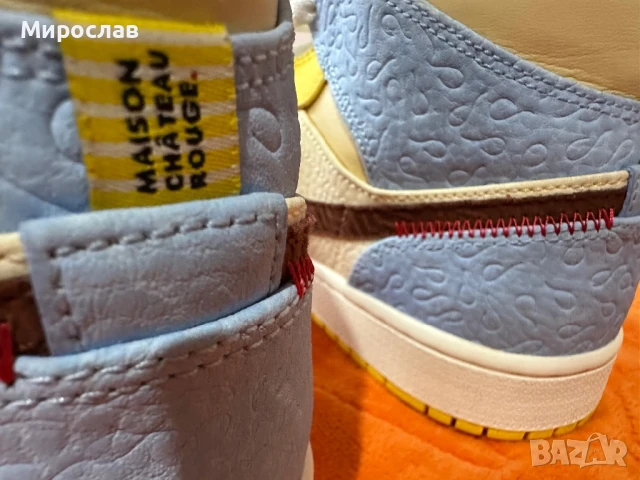 Nike Air Jordan 1 Mid Fearless Maison Château Rouge, снимка 5 - Кецове - 51196347