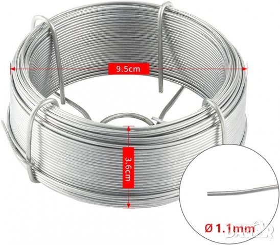 6 броя универсална градинска галванизирана тел DA084, снимка 4 - Огради и мрежи - 38931941