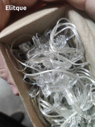 Многоцветни коледни LED лампички с цветя с щепсел , снимка 4 - Други - 52904473