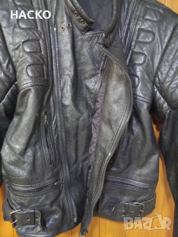 Моторджийско Кожено Яке 100% Естествена Кожа Размер 50 Made in Pakistan, снимка 10 - Аксесоари и консумативи - 52041501