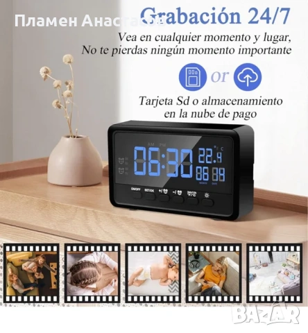 Шпионска камера в часовник – WiFi камера със запис, Tuya Smart, снимка 2 - Камери - 53706973
