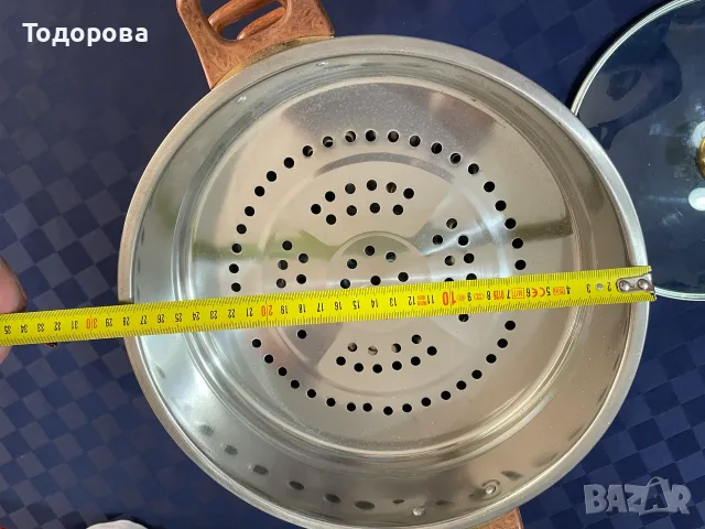 Голяма тенджера за готвене на пара/Маниварка/ -  диаметър - 28 см.- 3 нива, снимка 6 - Съдове за готвене - 56040099