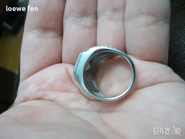 Iced Cult Silver - мъжки пръстен много красив медицинска стомана 316L, снимка 6 - Пръстени - 49550101