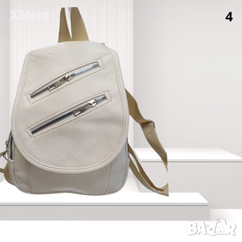 Елегантна и практична дамска раница от еко к. с двойни ципове, снимка 5 - Чанти - 52582842