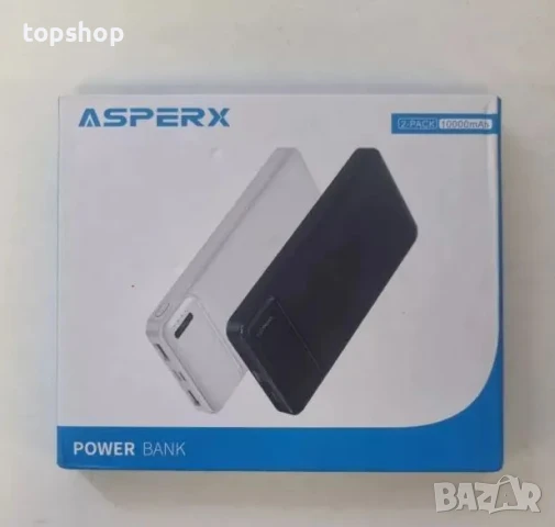 НОВИ 2бр. в  комплект външна батерия AsperX 10000mAh Преносимо зарядно устройство с USB C изход..., снимка 5 - Друга електроника - 50493458