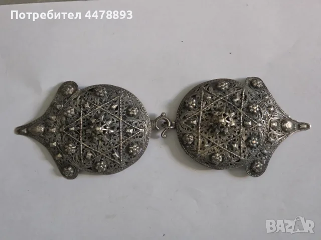 Възрожденски сребърни пафти филигран , снимка 13 - Антикварни и старинни предмети - 56256310