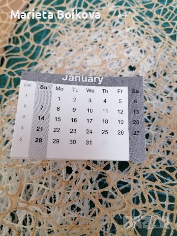 малък календар , снимка 1
