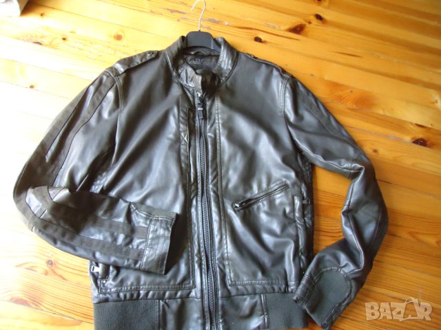 кожено яке Zara, снимка 2 - Якета - 42377197