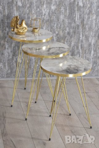 Комплект 3 масички за кафе - различни цветове