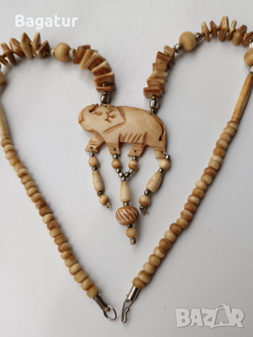 Гердан кост,слон,висулка,фигурка, снимка 4 - Колиета, медальони, синджири - 44623145
