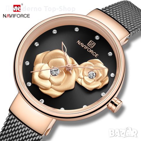 Дамски часовник NAVIFORCE Black/Gold 5013 RGBB.