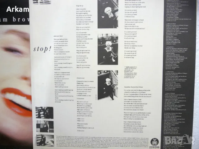 Sam Brown – Stop! 1988 LP, снимка 4 - Грамофонни плочи - 48803205