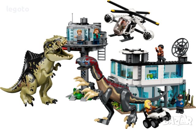 НОВО ЛЕГО 76949 Jurassic World-Нападение на гигантозавър и теризинозавър LEGO 76949  Giganotosaurus , снимка 3 - Конструктори - 41519409