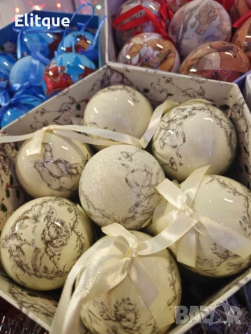 Комплект от 14 топки за елха, различни видове, снимка 9 - Други стоки за дома - 52903835