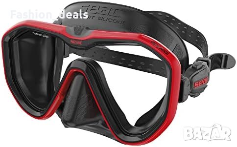 Нова SEAC Маска за гмуркане с единична леща с 3D закопчалка, снимка 2 - Водни спортове - 41757089