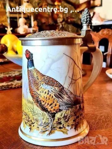 Лимитирана серия на Franklin Porcelain от 1981 г., „The Game Bird Stein“, 